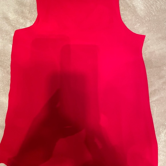 Red sheer lined sleeveless blouse, size S, $15 - Picture 6 of 6